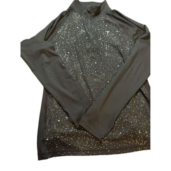 Womens Old Navy Active Wear Go Dry Black Quarter Zip Sweatshirt Size Large - Picture 3 of 10